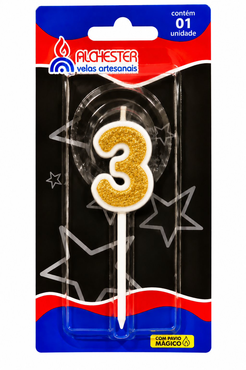 Glitter Number Birthday Cake Candles
