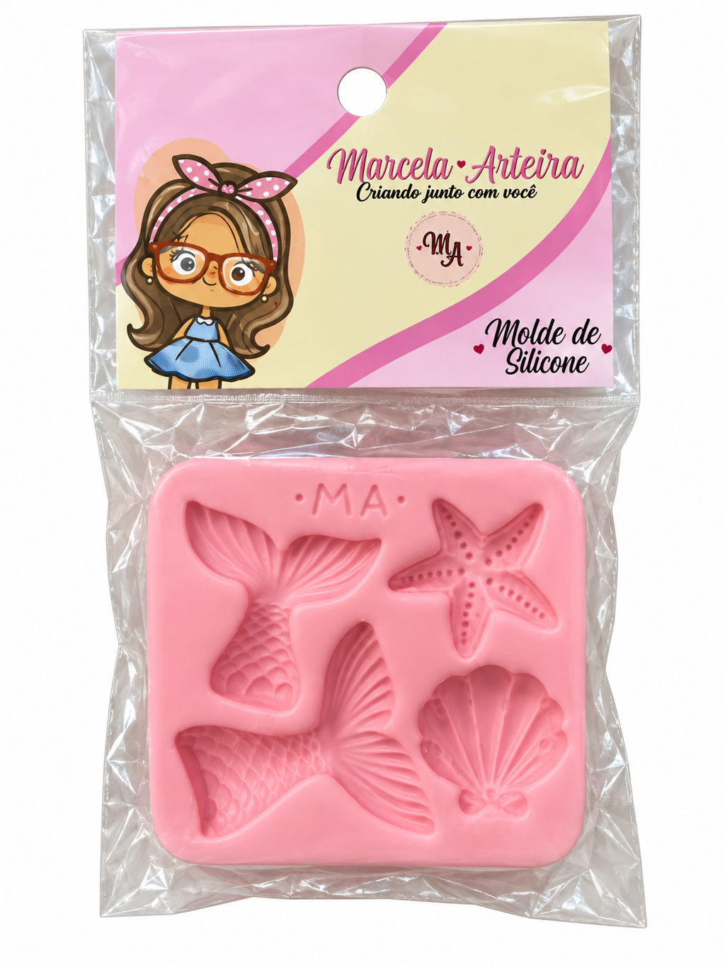 Mermaid Tail, Seashells & Starfish Silicone Mould