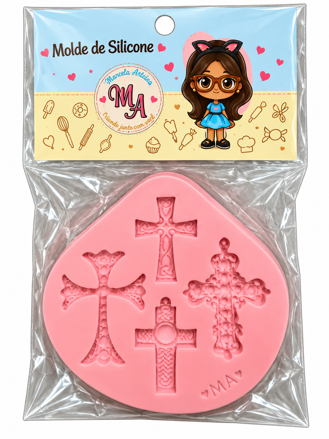 Crosses & Medallions Silicone Mould