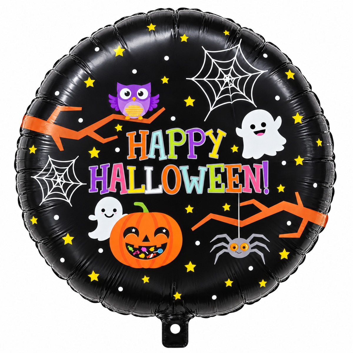 Happy Halloween Foil Balloon – Owl, Ghosts & Pumpkin