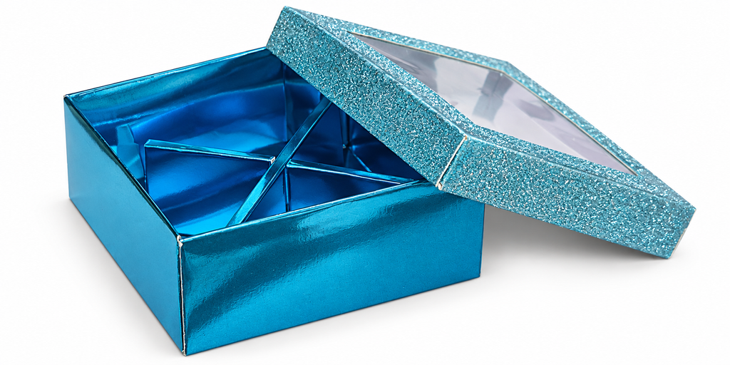 Glitter Window Sweet Box – Holds 4 Sweets