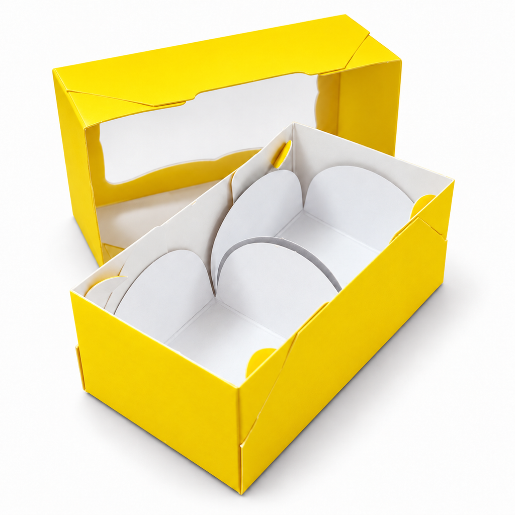 Window Sweet Gift Box with 2 Holders – Various Colours