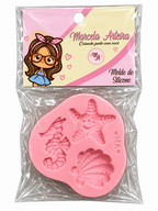 Marine Life Silicone Mould – Starfish, Seahorse & Seashell