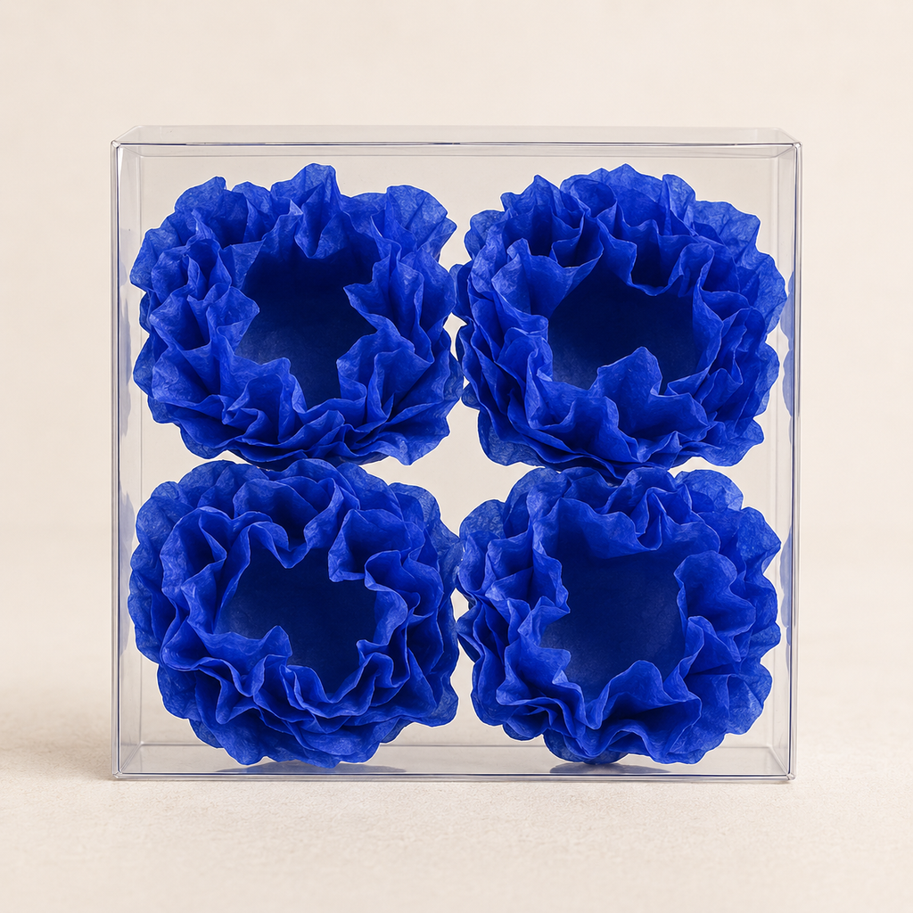 [color] Blue Mega Festas luxury flower sweet wrappers packaging