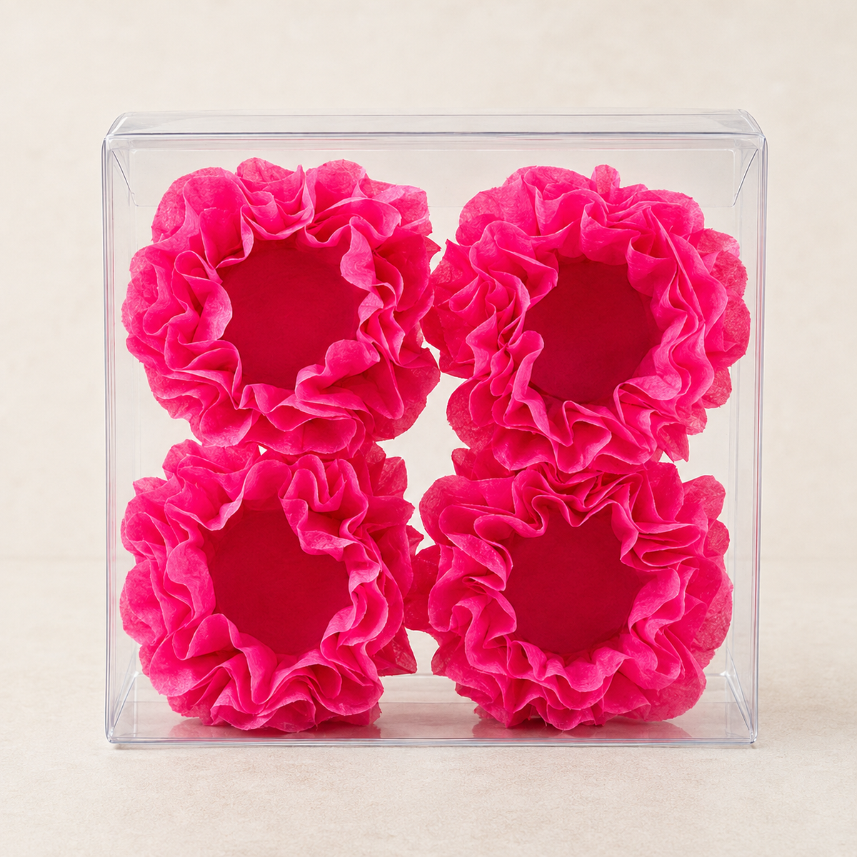 [color] Pink Mega Festas luxury flower sweet wrappers packaging