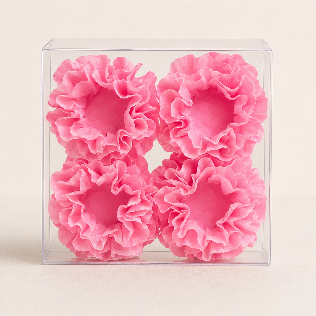 [color] Light pink Mega Festas luxury flower sweet wrappers packaging