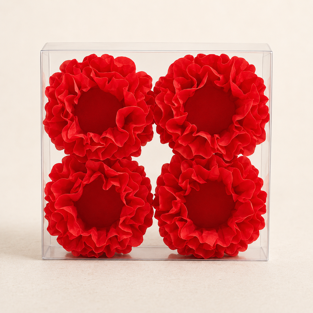 [color] Red Mega Festas luxury flower sweet wrappers packaging