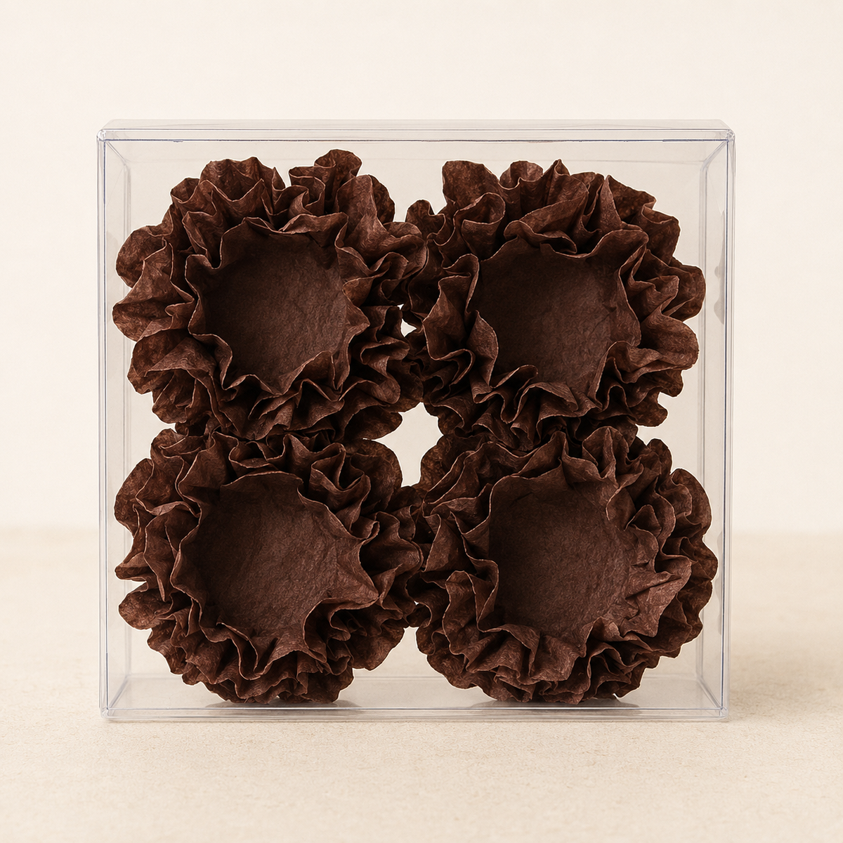 [color] Brown Mega Festas luxury flower sweet wrappers packaging