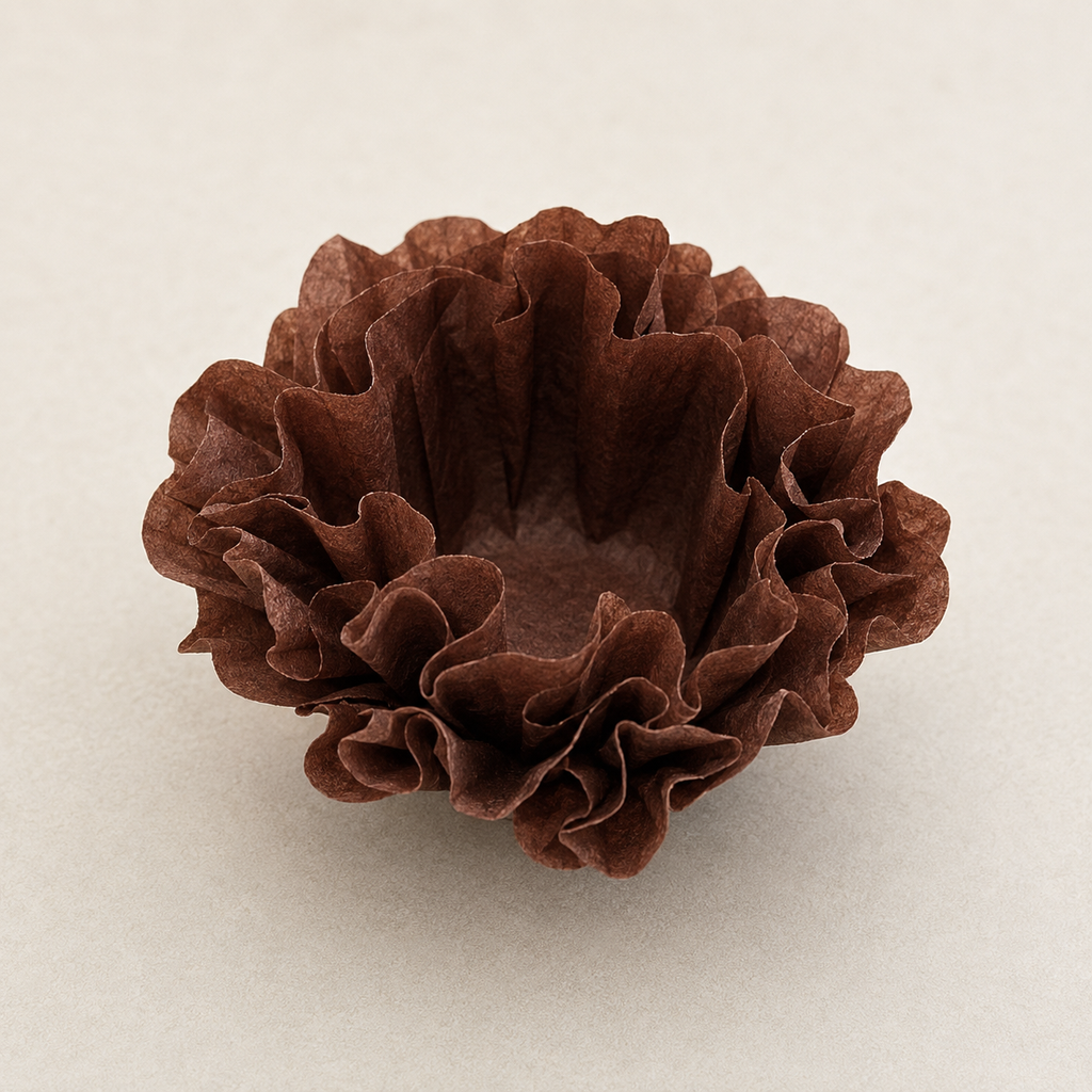 [color] Brown Mega Festas luxury flower sweet wrapper