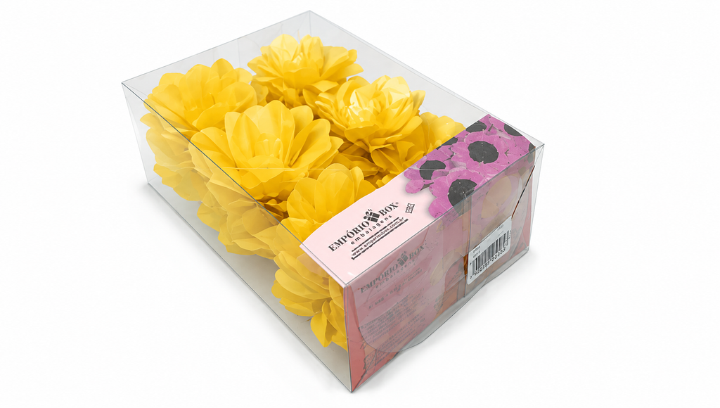 [color] Yellow Emporio Box luxury Lily flower sweet cases packaging – 30 pack
