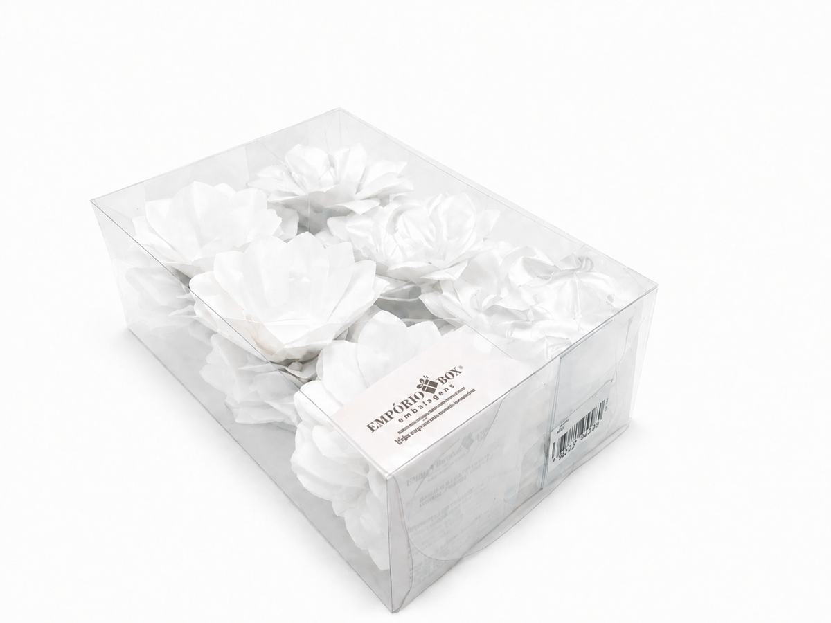 [color] White Emporio Box luxury Lily flower sweet cases packaging – 30 pack
