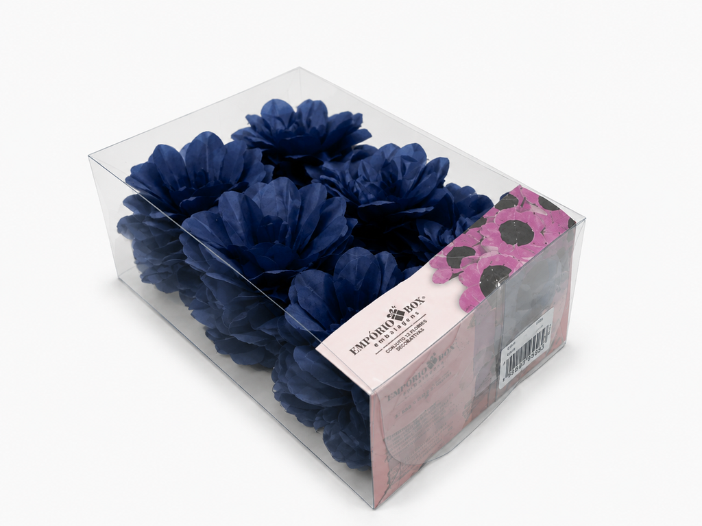 [color] Blue Emporio Box luxury Lily flower sweet cases packaging – 30 pack
