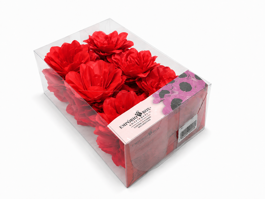 [color] Red Emporio Box luxury Lily flower sweet cases packaging – 30 pack
