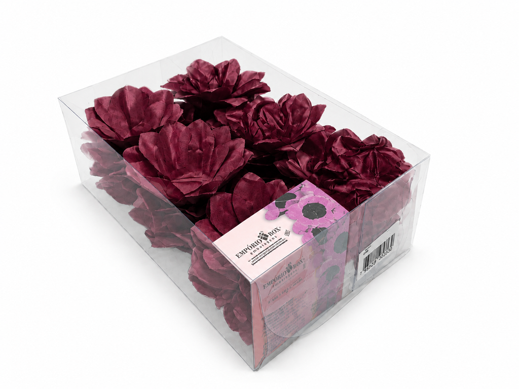 [color] Marsala Emporio Box luxury Lily flower sweet cases packaging – 30 pack
