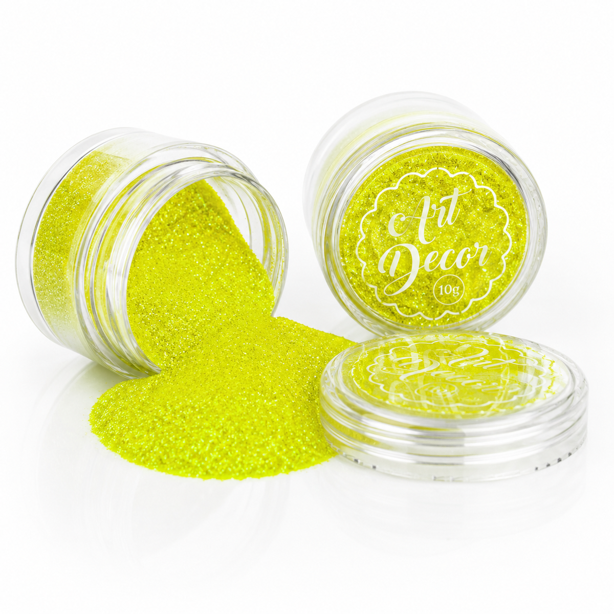 Art Decor edible glitter 10g - Neon Yellow