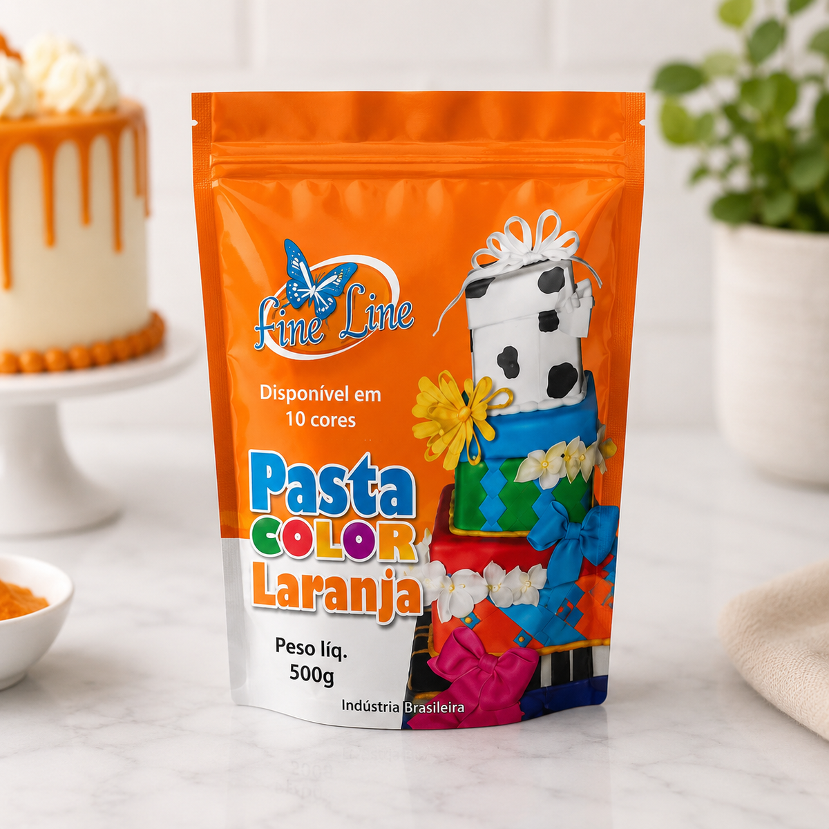 Fine Line Pasta Colour Orange Sugar Paste 500g