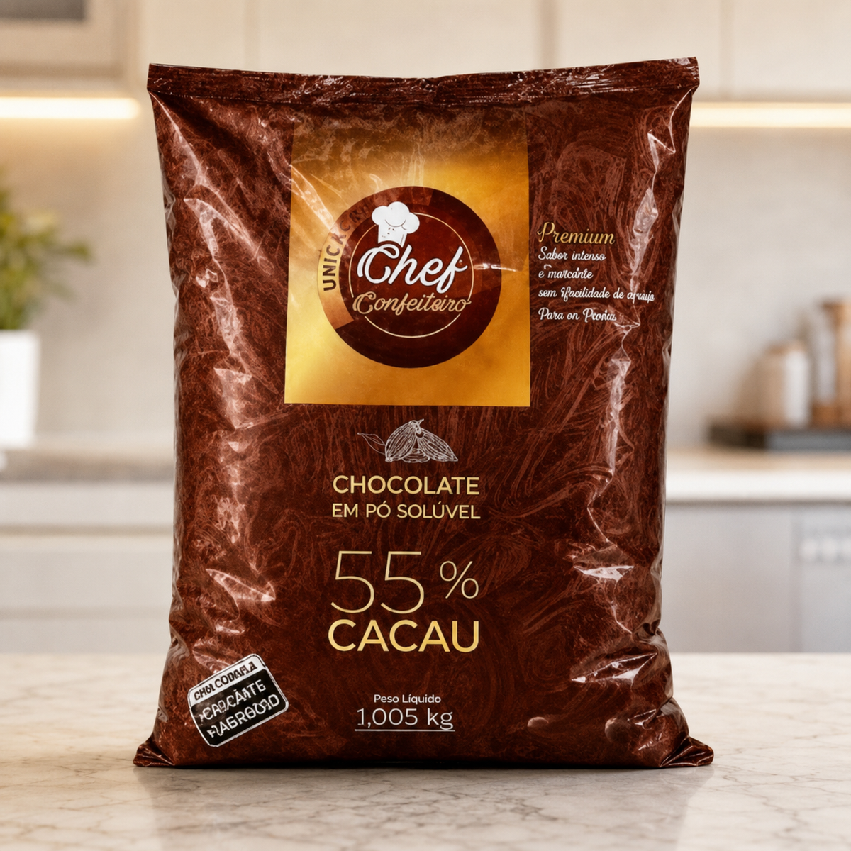 Chef Confeiteiro Soluble Chocolate Powder 55% Cocoa – 1.005kg