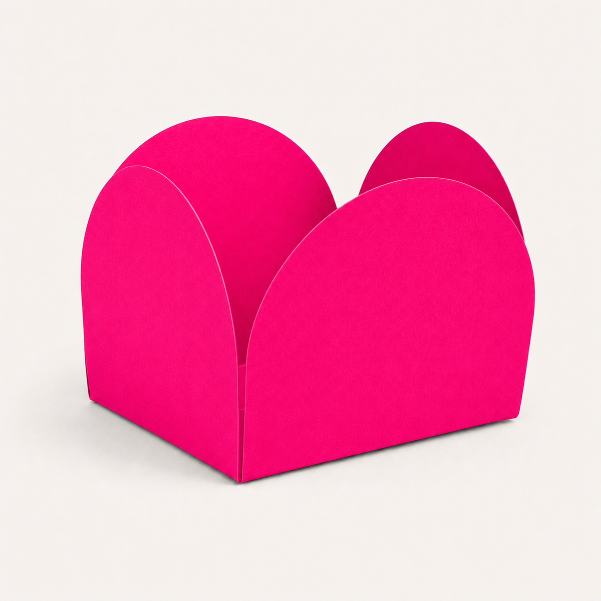 [color:pink] Pink four-petal paper sweet cup