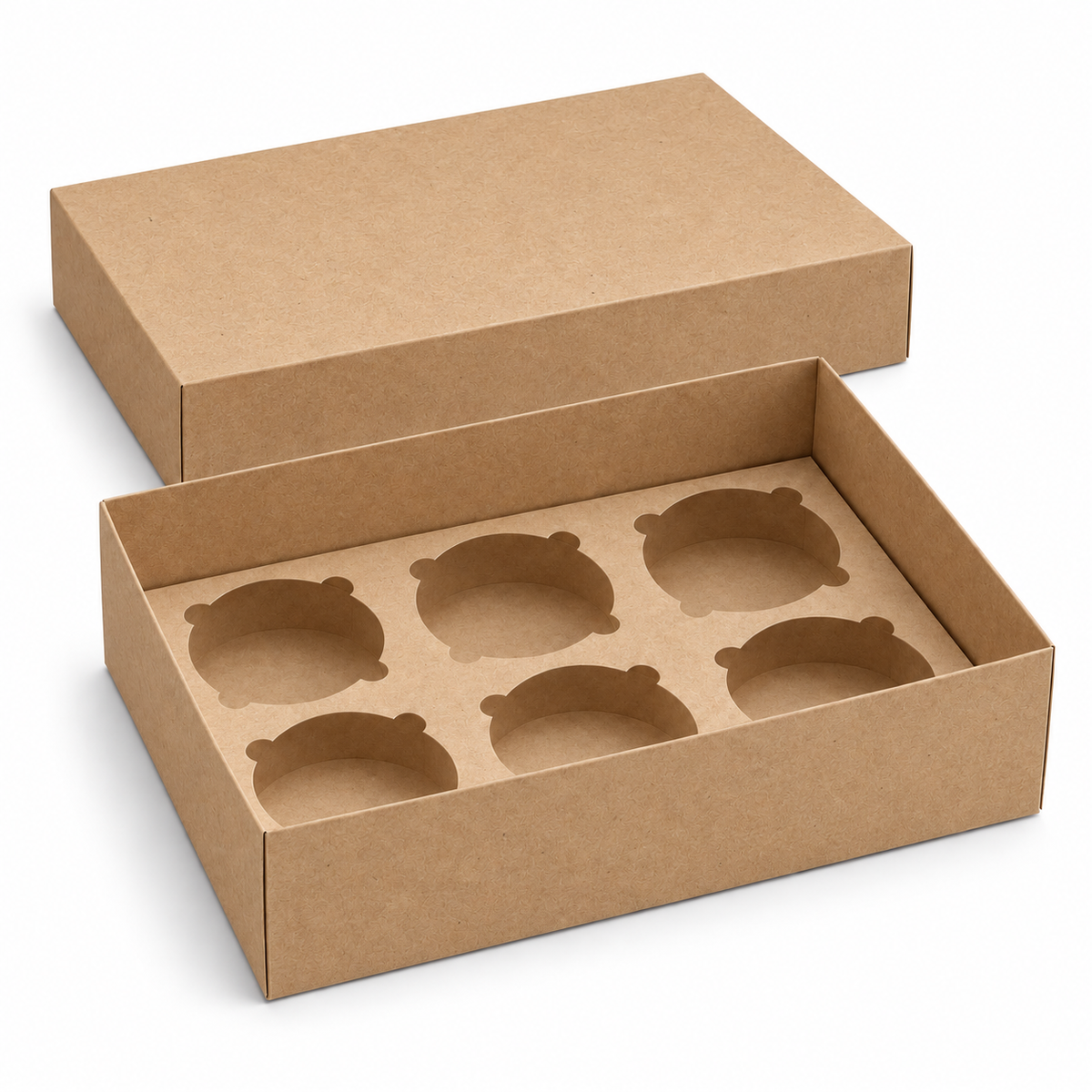 6 Cupcake Box with Insert – 25 × 18 × 8 cm