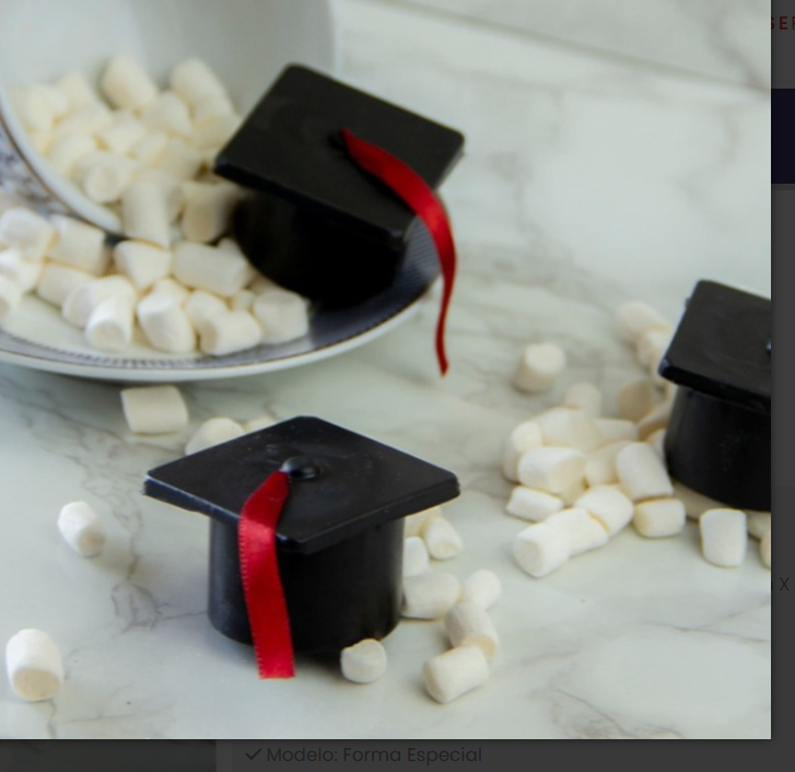 BWB Graduation Cap Chocolate Mould – 3-Part – 10298