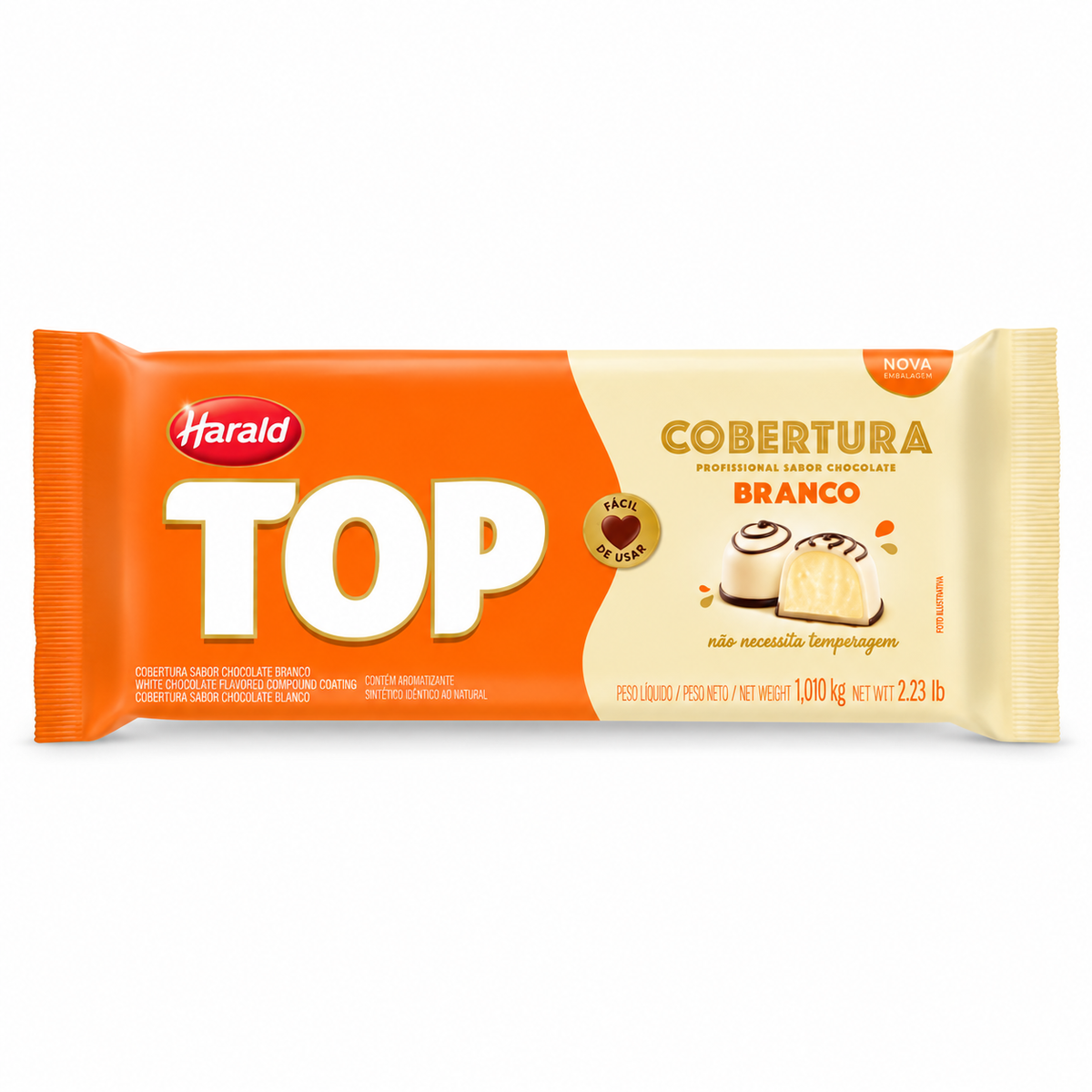 Harald TOP White Chocolate Flavoured Compound Coating Bar – 1.01kg