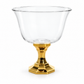 Gold Chrome Pedestal Dessert Bowl – 1.25 L