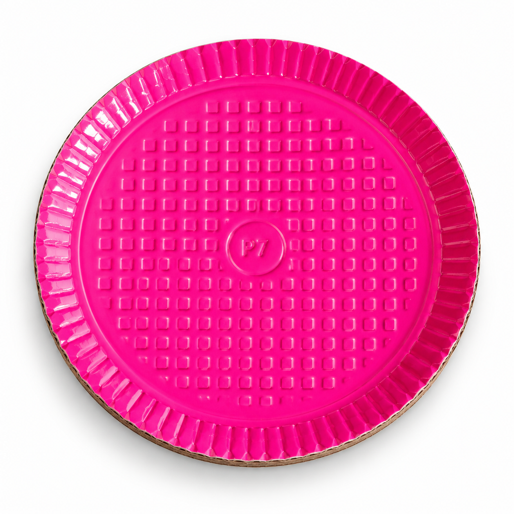 Round Foil-Laminated Cardboard Serving Tray