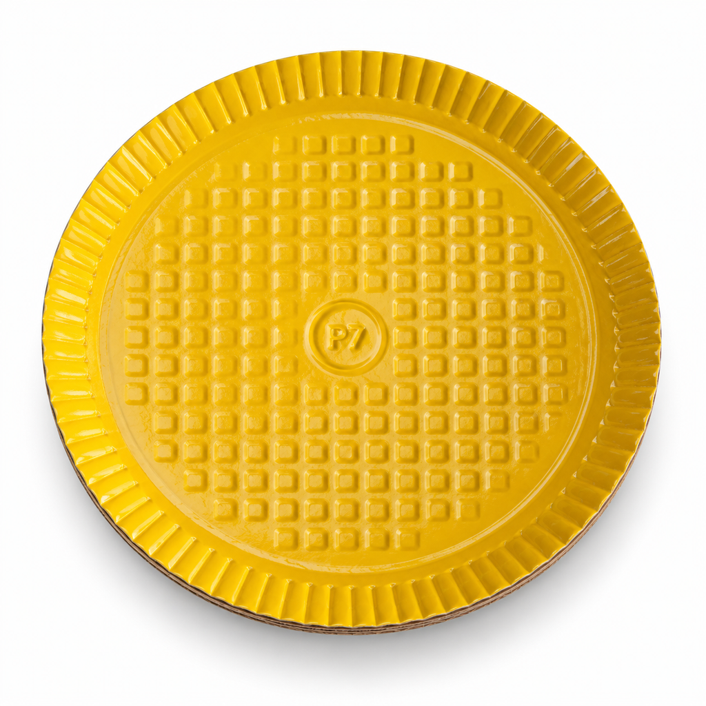 Round Foil-Laminated Cardboard Serving Tray