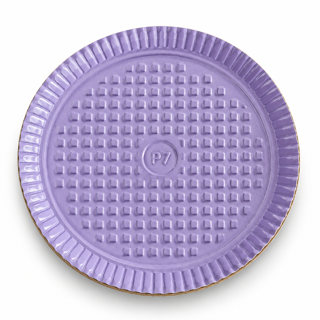 Round Foil-Laminated Cardboard Serving Tray