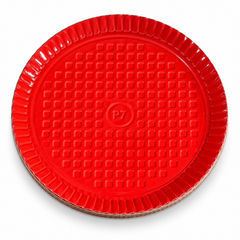 Round Foil-Laminated Cardboard Serving Tray