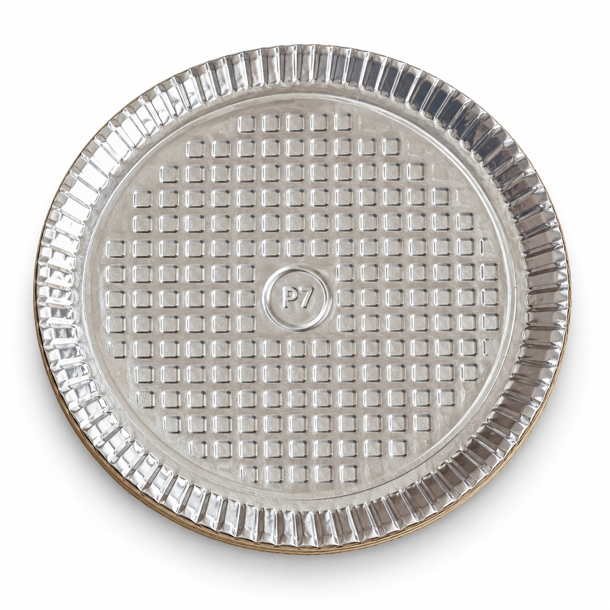 Round Foil-Laminated Cardboard Serving Tray
