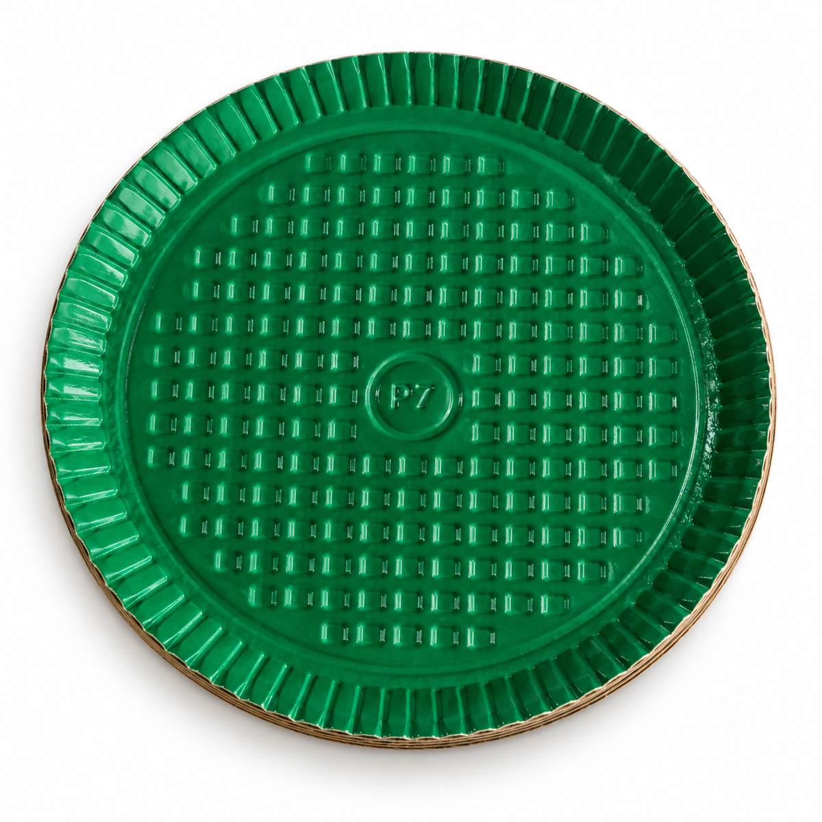 Round Foil-Laminated Cardboard Serving Tray