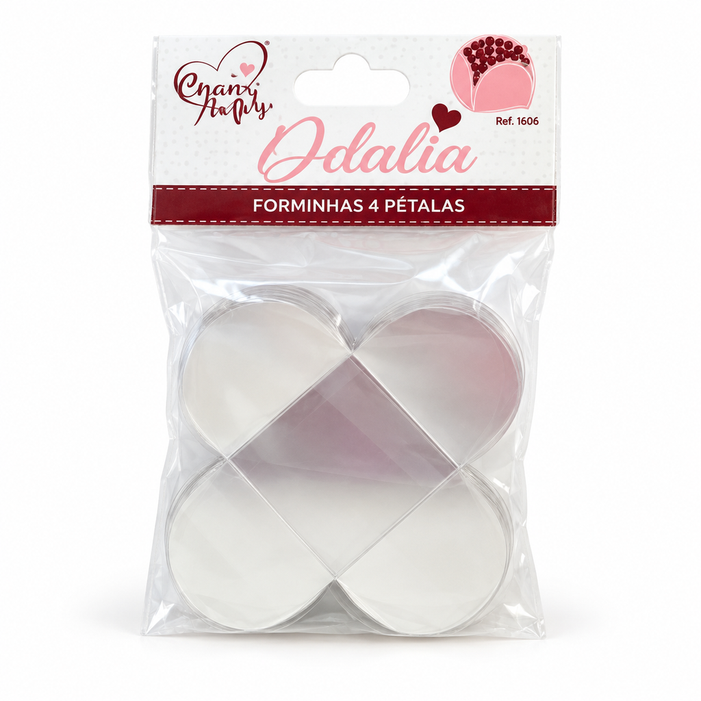 Clear Acetate Four-Petal Sweet Cases – Pack of 50