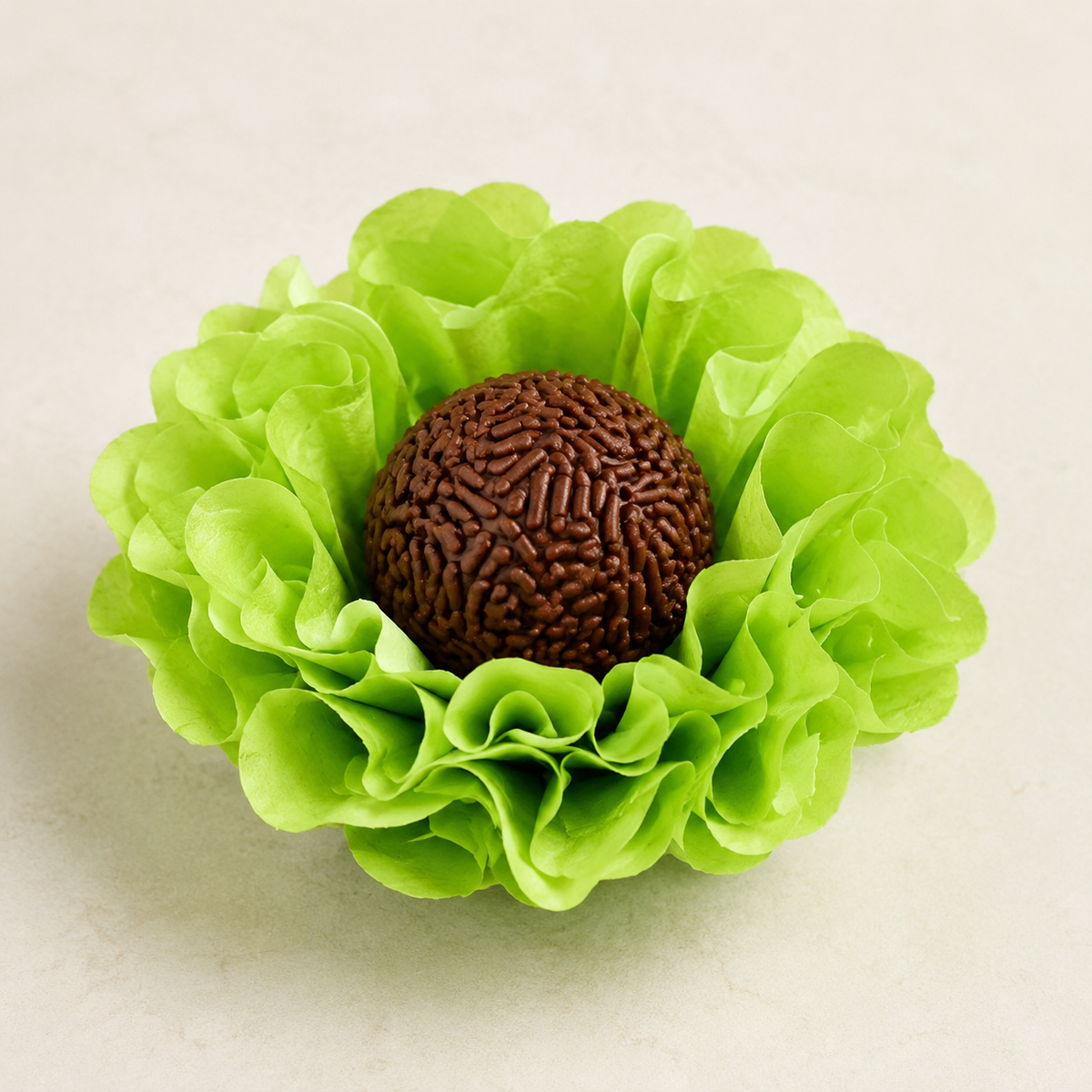 [color] Light green Mega Festas luxury flower sweet wrapper with brigadeiro