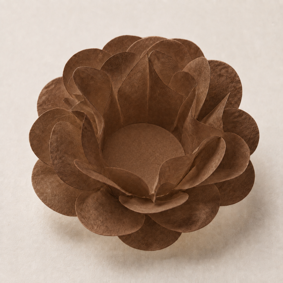 [color] Brown empty luxury flower sweet wrapper