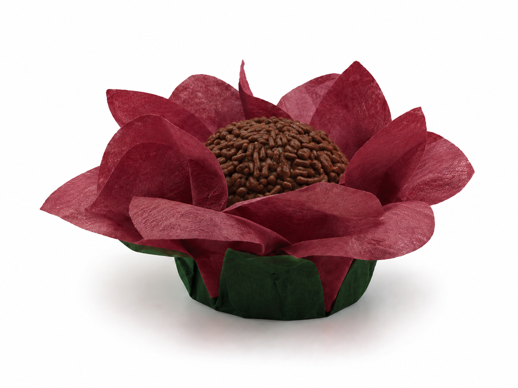 [color] Marsala Emporio Box luxury Lily flower sweet case with brigadeiro