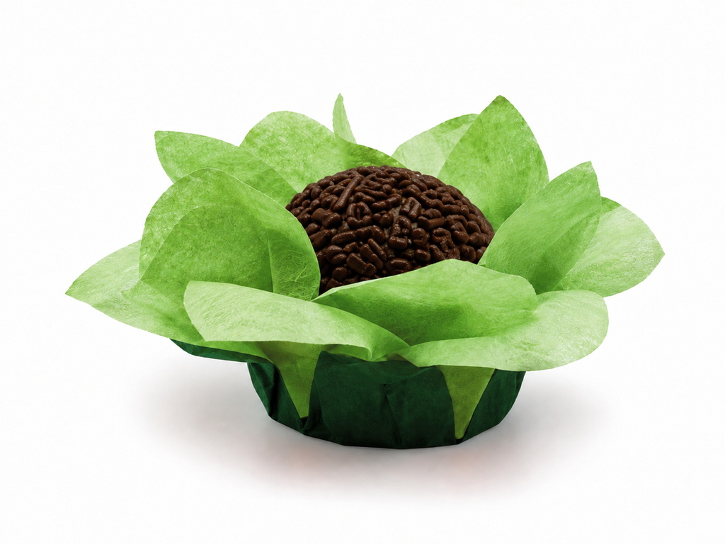 [color] Lime Green Emporio Box luxury Lily flower sweet case with brigadeiro
