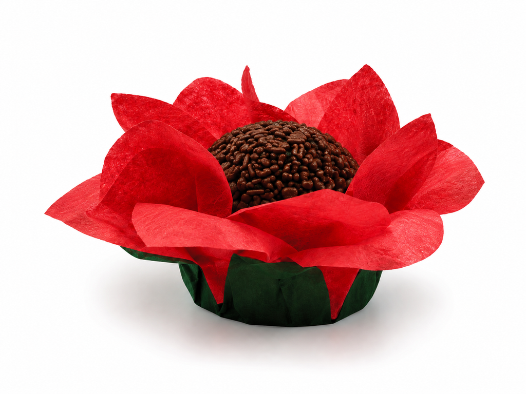 [color] Red Emporio Box luxury Lily flower sweet case with brigadeiro
