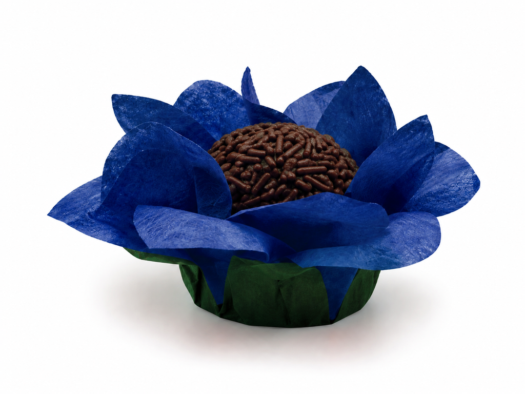 [color] Blue Emporio Box luxury Lily flower sweet case with brigadeiro
