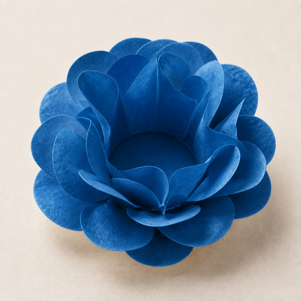 [color] Blue empty luxury flower sweet wrapper