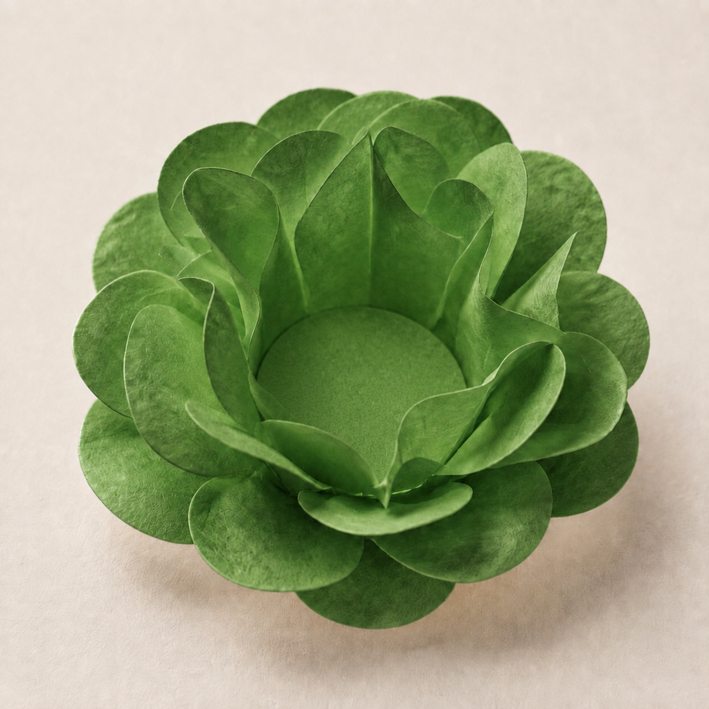 [color] Green empty luxury flower sweet wrapper