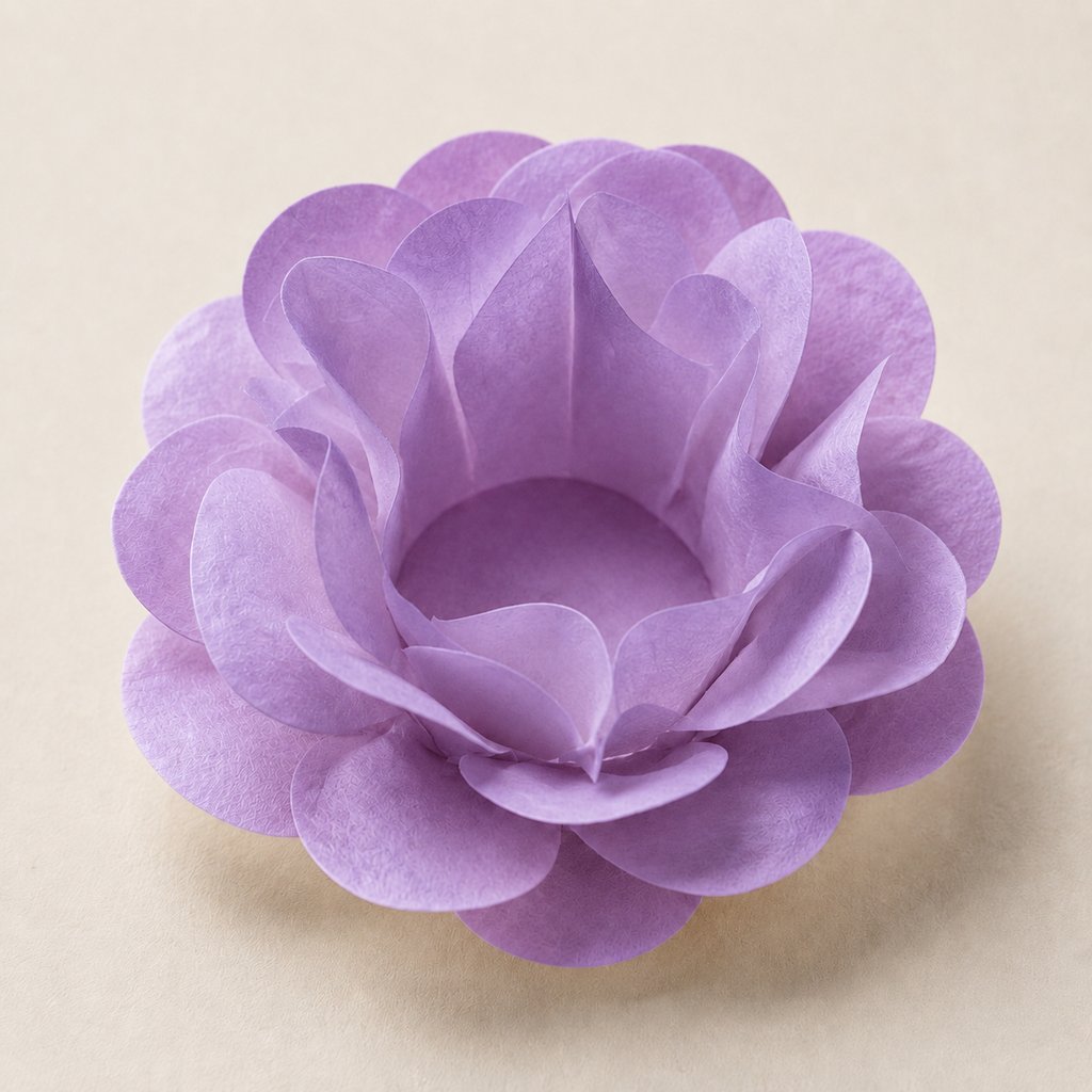 [color] Lilac empty luxury flower sweet wrapper