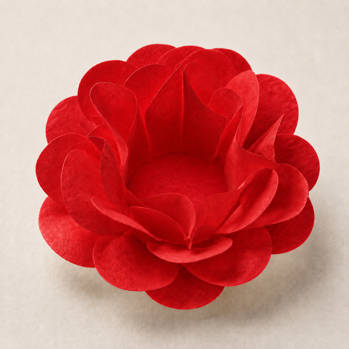 [color] Red empty luxury flower sweet wrapper