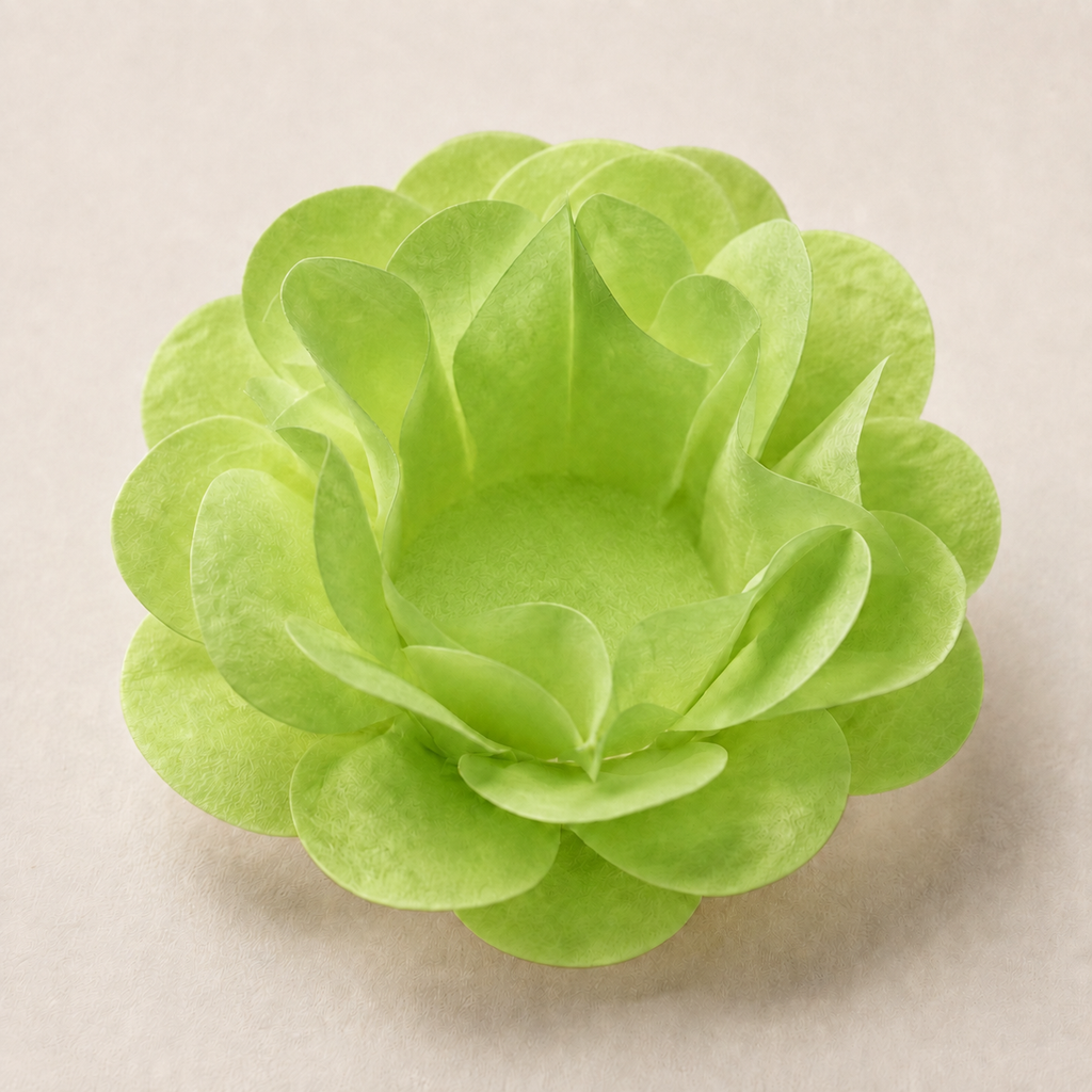 [color] Lime Green empty luxury flower sweet wrapper
