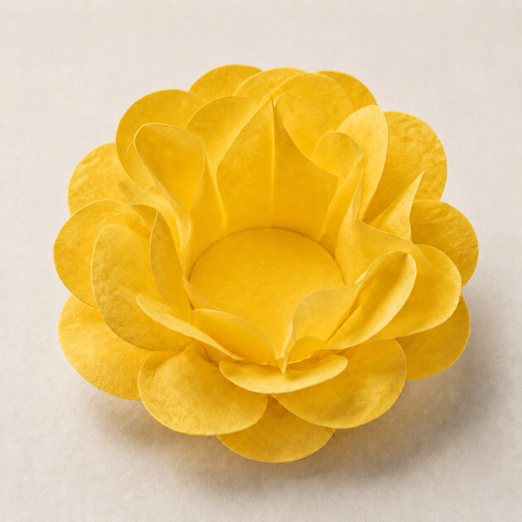 [color] Yellow empty luxury flower sweet wrapper