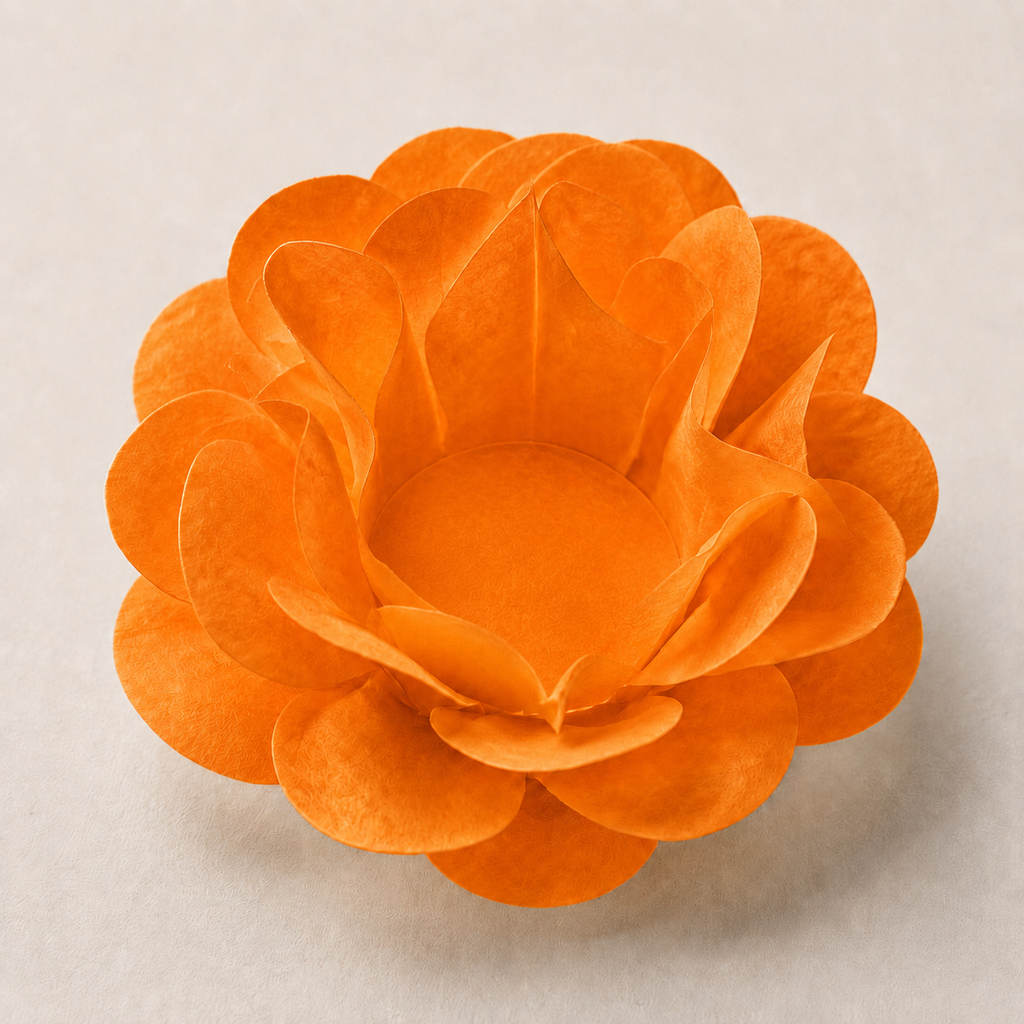[color] Orange empty luxury flower sweet wrapper