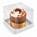 Clear Mini Cake Boxes with White or Kraft Base – Pack of 10