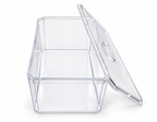 Clear Rectangular Dessert Container with Lid – 20 × 11 × 7 cm