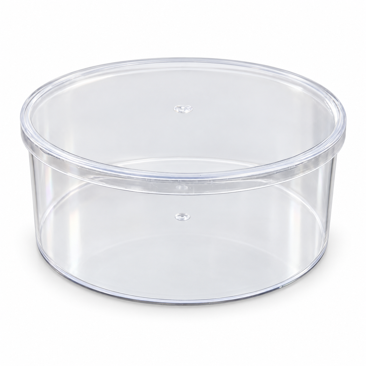 Clear Acrylic Dessert Container with Lid – Round