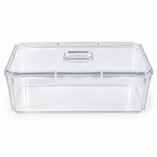 Clear Rectangular Dessert Container with Lid – 20 × 11 × 7 cm